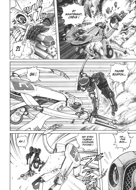 Gunnm tome 4, p. 22 : Choc des cyborgs