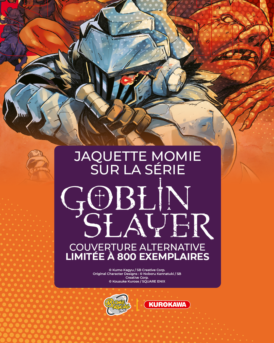 Une Nouvelle Jaquette Momie pour le Manga Goblin Slayer !