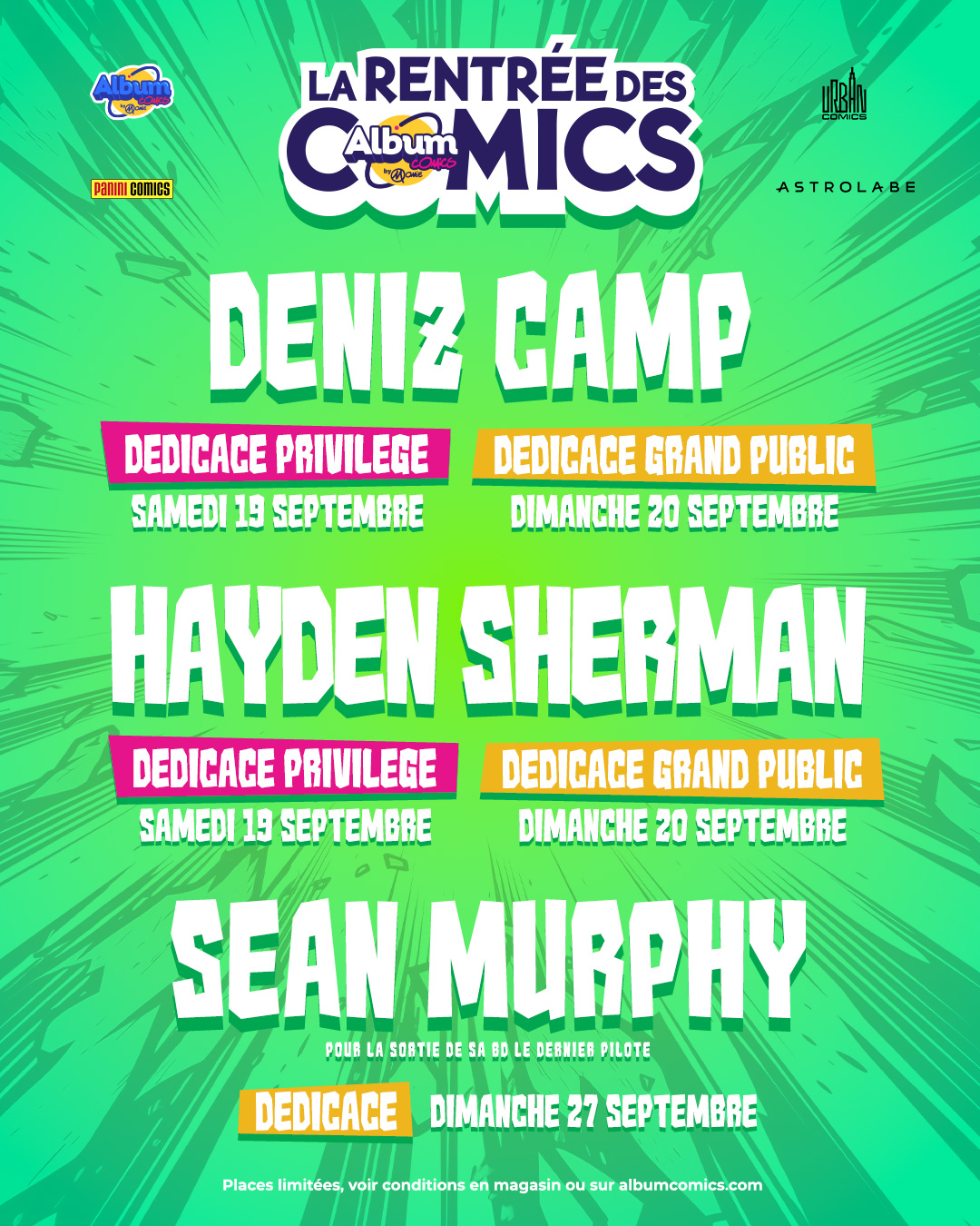 Une pluie de dédicaces pour la Rentrée des Comics !