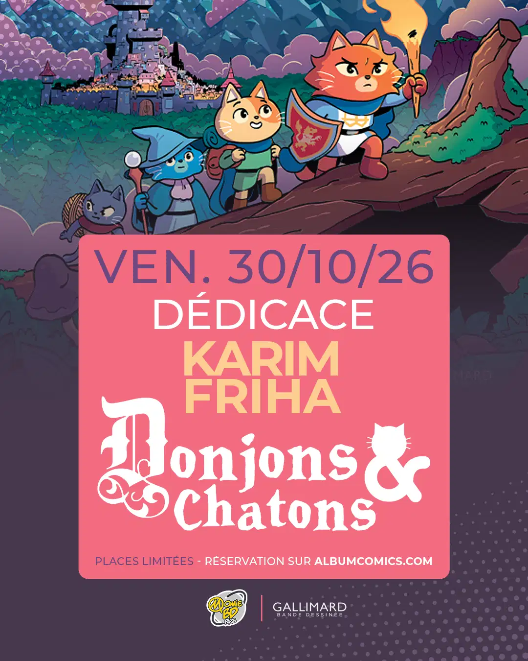 Une dédicace de Karim Friha pour la sortie de « Donjons & Chatons »